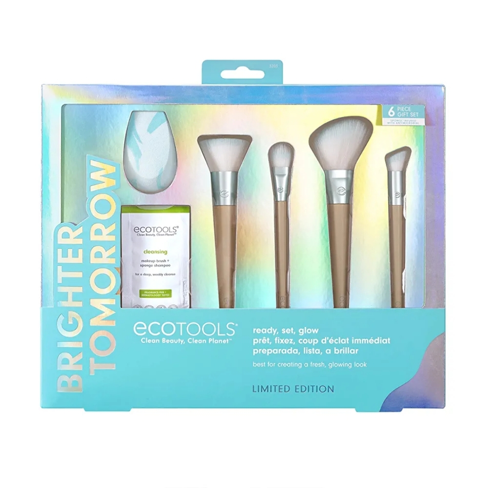EcoTools Limited Edition Ready, Set, Glow Makeup Accessory & Cleansing Set